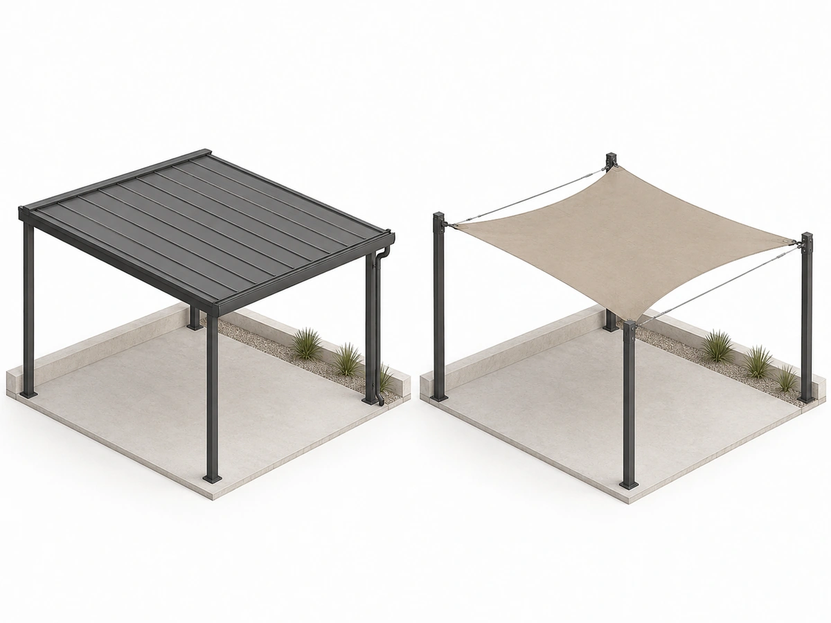 Visual guide to the main considerations for Carports vs Shade Ports