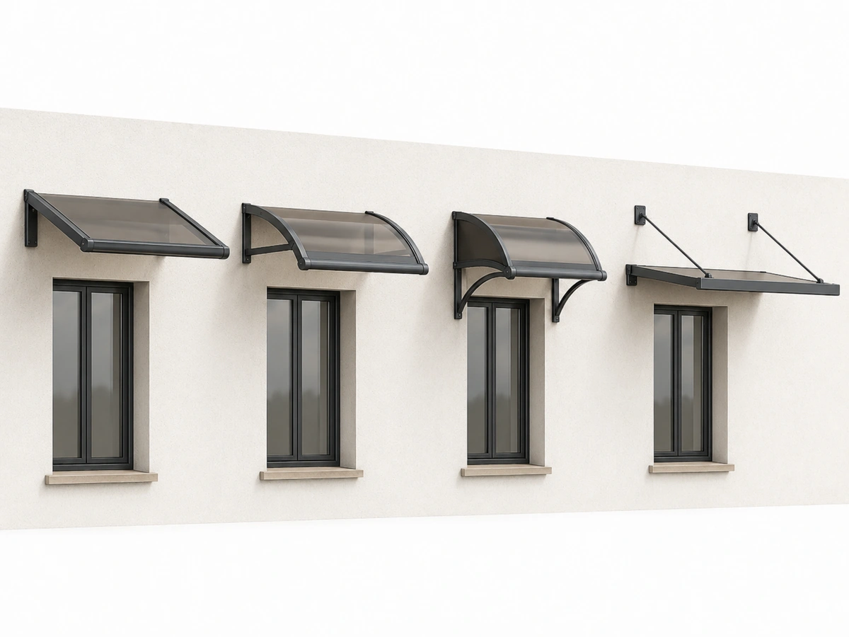 Visual guide to the main considerations for Fixed Canopy Awnings