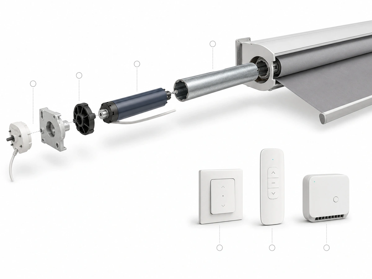 Visual guide to the main considerations for Motorised Awnings: Controls and Planning