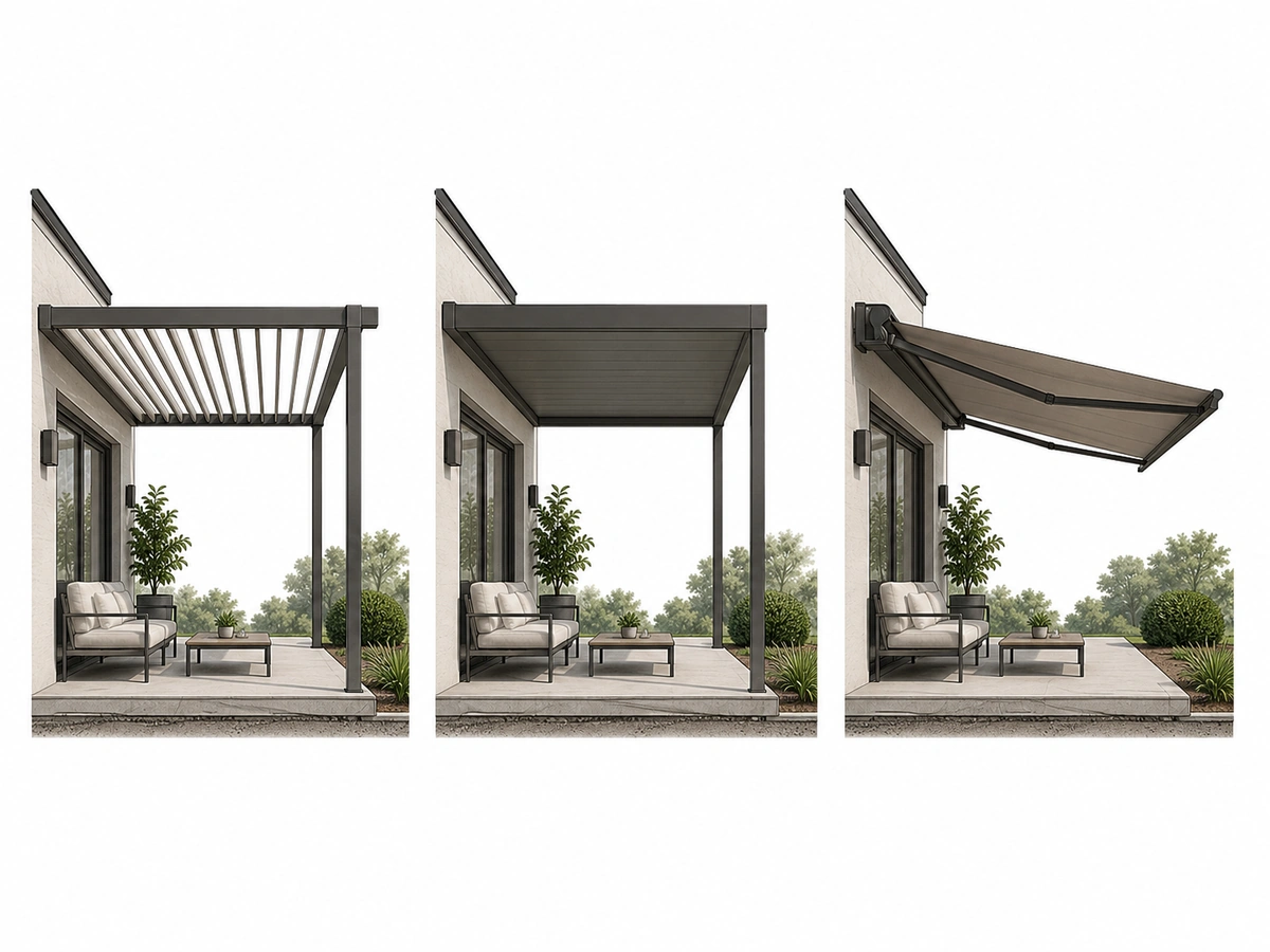Visual guide to the main considerations for Pergolas, Patio Covers and Awnings