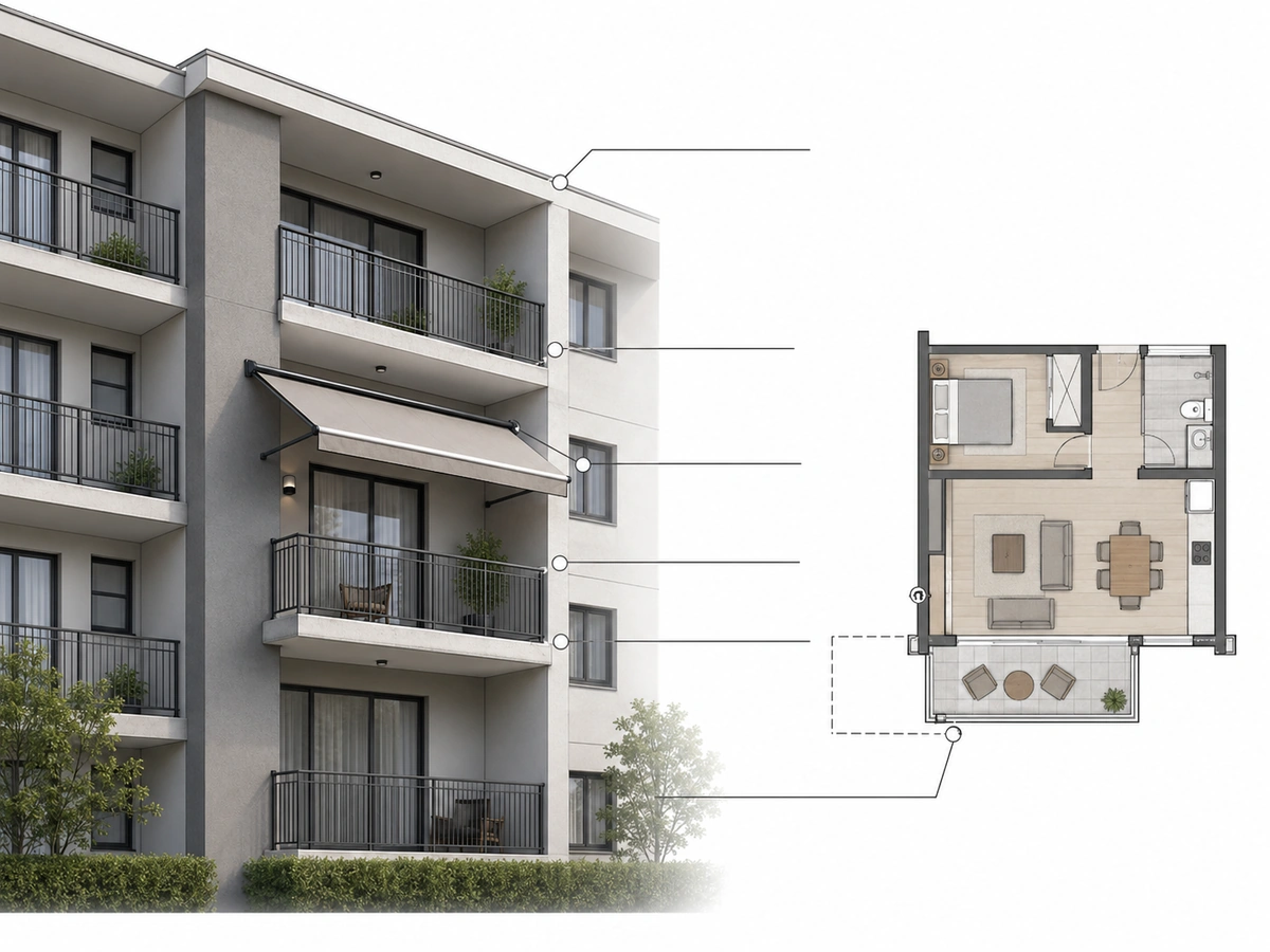 Visual guide to the main considerations for Sectional Title and Body Corporate Awning Rules