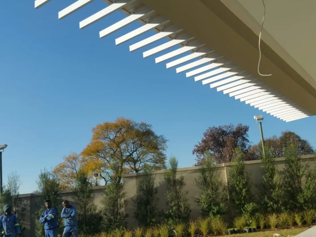 Outdoor patio structure prepared for additional weather protection